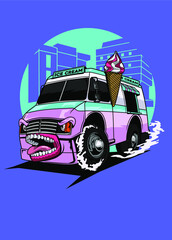 ICE CREAM CAR MONSTER  © beanbeardy