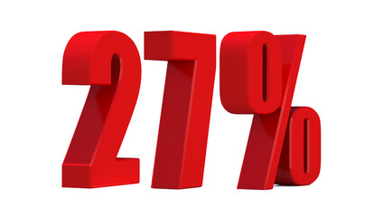  27 Percent off 3d Sign on White Background, Special Offer 27% Discount Tag, Sale Up to 27 Percent Off,big offer, Sale, Special Offer Label, Sticker, Tag, Banner, Advertising, offer Icon