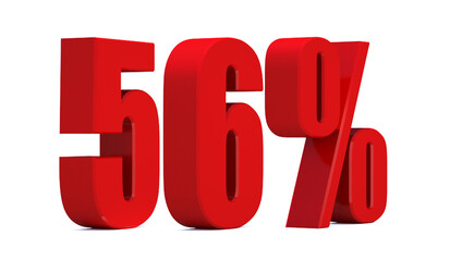  56 Percent off 3d Sign on White Background, Special Offer 56% Discount Tag, Sale Up to 56 Percent Off,big offer, Sale, Special Offer Label, Sticker, Tag, Banner, Advertising, offer Icon