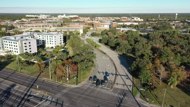 Orlando, Florida, USA - July 15, 2020 : The University of Central Florida, in Orlando. Shot during the COVID Pandemic in 2020.