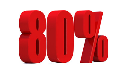  80 Percent off 3d Sign on White Background, Special Offer 80% Discount Tag, Sale Up to 80 Percent Off,big offer, Sale, Special Offer Label, Sticker, Tag, Banner, Advertising, offer Icon