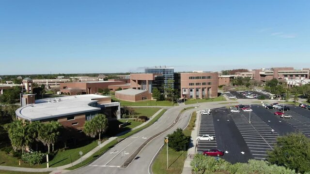 Orlando, Florida, USA - July 15, 2020 : The University of Central Florida, in Orlando. Shot during the COVID Pandemic in 2020.