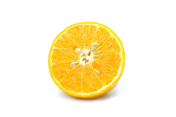 Natural Vitamin C oranges. Healthy fruit on a white background