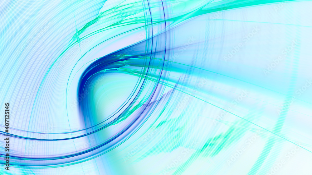 Fototapete Abstract digital technology background. Dynamic lines composition. Detailed generative fractal graphics.