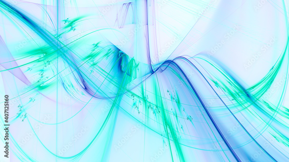 Poster abstract digital technology background. dynamic lines composition. detailed generative fractal graph