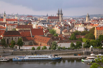 Obraz premium Prague downtown on a sunny day