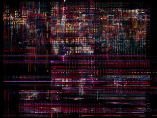 Abstract digital glitch background texture. Detailed generative art.