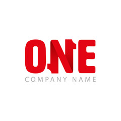 Fototapeta premium number one logo, typography logo work