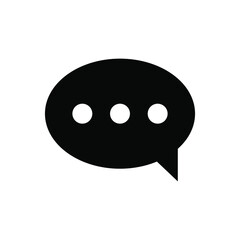 Speech bubble icon vector graphic illustration