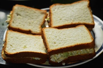 Fototapeta na wymiar bread and butter sandwhich