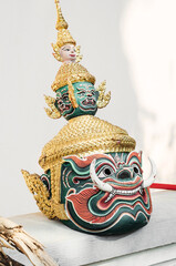 traditional lakhon khol mask dance costume in Svay Andet cambodia
