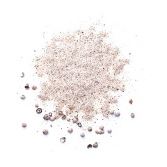 Spice of black pepper isolated on white background.