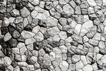 Stone wall two tone black and color for use background