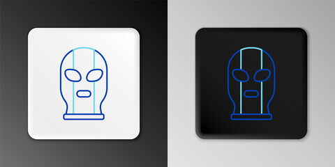 Line Mexican wrestler icon isolated on grey background. Colorful outline concept. Vector.