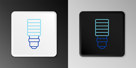 Line LED light bulb icon isolated on grey background. Economical LED illuminated lightbulb. Save energy lamp. Colorful outline concept. Vector.