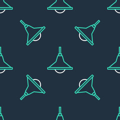 Line Chandelier icon isolated seamless pattern on black background. Vector.