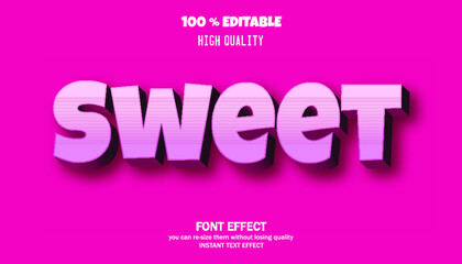 Obraz premium Modern 3D Bold Font, editable font effect