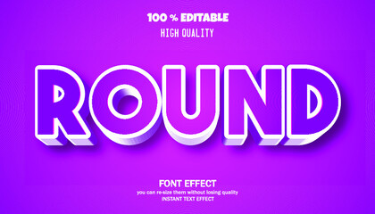 Modern 3D Bold Font, editable font effect