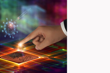 delete coronavirus on white backgrounds