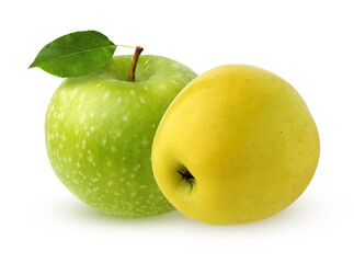 two Apple isolated on white background.