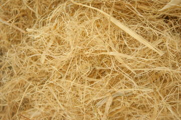yellow straw texture closeup on a hot summer day