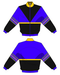 retro vintage windbreaker hoodie jacket template © Ronillo