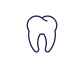 Dentistry icon. Medical black line sign. Premium quality graphic design pictogram. Outline symbol icon for web design, website and mobile app on white background. Monochrome icon of dentistry.