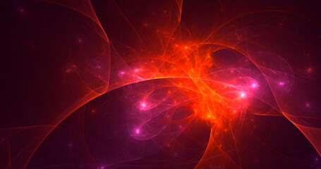 3D rendering abstract colorful fractal light background