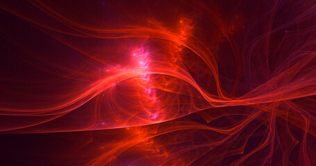 3D rendering abstract colorful fractal light background