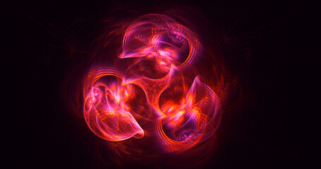 3D rendering abstract colorful fractal light background