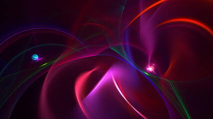 3D rendering abstract colorful fractal light background