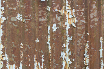 texture of peeling paint on rusty metal