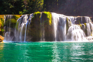 Scenic Lower Lewis River Falls, Washington State