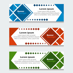Set of Design Banner Web Template. can be Used for Workflow Layout, Diagram, Web Design. and Label Vector