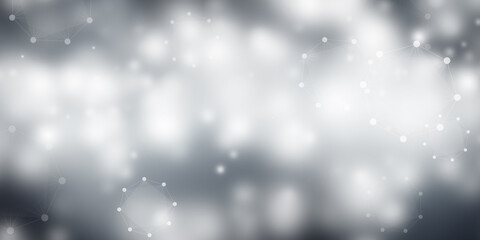 3D illustration Xmas white Bokeh blur backdrop. Circle light on blue background. abstract light wallpaper.