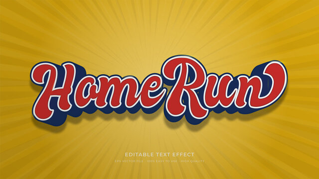 baseball typography premium editable text effect