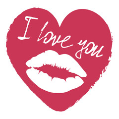 Valentine's day. A heart with the words 