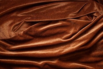dark brown texture of fabric from a crumpled piece of cloth