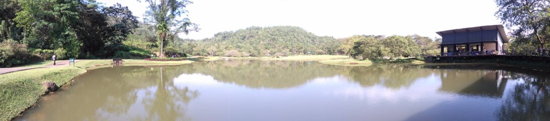 Lake and mountain panorama