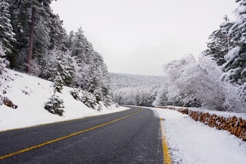 road in the snow