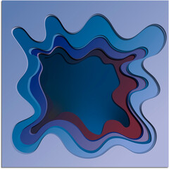 illustration of superimposed layers. gradient layers. gradient transition. curved edges. many layers of different colors