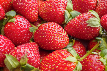 Fresh organic Strawberry fruit background
