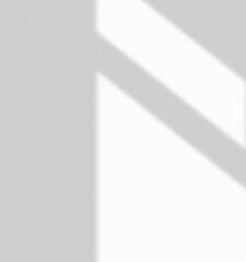 Window shadow drop on white wall background