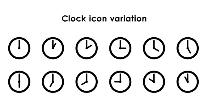 時計アイコンの24時間セット