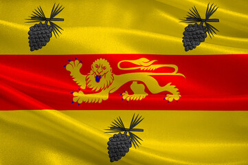Flag of Landes in Nouvelle-Aquitaine is the largest administrative region in France