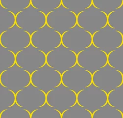 Photo sur Plexiglas Gris Modèle sans couture jaune et gris ultime éclairant. Motif géométrique abstrait en style arabe. Conception sans couture de vecteur simple pour le fond, le papier, le textile, le papier peint. Ornement traditionnel