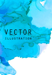 Alcohol ink vector texture. Fluid ink abstract background.
