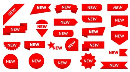 sticker tag new ribbon icon badge label. Vector isolated symbol illustration