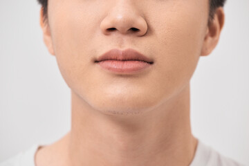 Close-up of man's lips