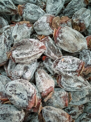 Dried persimmon close-up. Healthy dried fruit